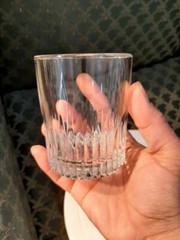 Set of 4 Beautiful Clear Glasses / Tumblers – Numbered – 39,18, 59, 25