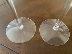 2 Lenox Starfire Crystal 8 Oz Fluted Champagne Glasses 8 1/4» Tall