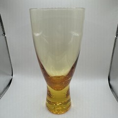Vtg Imperial Glass Reflection Sunshine Yellow Gold Water Goblet 16oz