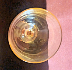 Set of 2 Vintage Luminarc France Pink Rose Stem Wine Glasses