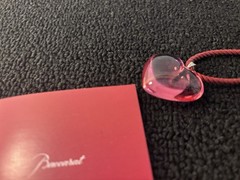 Baccarat Pink Heart Crystal Necklace