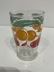 Vtg Anchor Hocking Orange and Tomato Juice Glass Tumblers Lot Of 8 Kitchen Decor