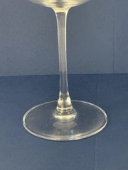 Vintage Etched Balloon Wine Goblets 10 Inch Mixed Pattern Pair