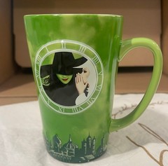 Wicked Broadway Musical Mug Green City Skyline One Short Day Elphaba Glinda 2018