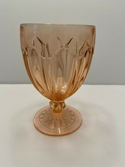 RARE Depression Colonial «Knife & Fork» Pink Tumbler/Footed 5.25″ 10 oz