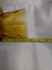 12 Piece VTG HAZEL ATLAS EL DORADO AMBER COIN DOT DRINKING GLASSES