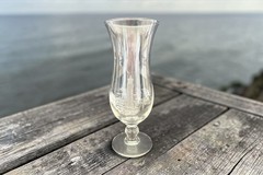 Vintage Etched Lighthouse Hurricane Glass