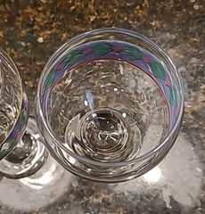 SET (4) Pfaltzgraff AMALFI CLASSIC 12 oz Glass Wine Goblets/Glasses