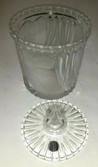 Vintage Action 24% Lead Frost Crystal Glass Biscuit Barrel Paradise W. Germany