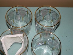 Mark & Graham Tennis Double Old Fashioned Glasses Set /4 Monogrammed “R”