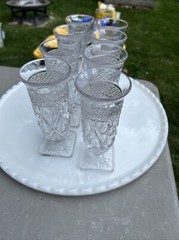 Set Of 8 VTG 5.5″ Imperial Glasses Elegant Goblets Ohio Cape Cod Pedestal Footed