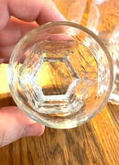 Vintage Libbey Chivalry Clear Juice Glasses Hammered Panels 3.75″ Set of 4