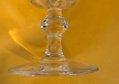 Vintage Fine Crystal 12 Panels Water, Wine Goblet 6 1/4 Set of 7 Free Ship in US