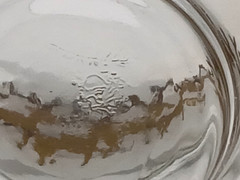 RARE: Libby Tumbler «Santa and Reindeer» Scene w/ Mushroom Molded into the Base.