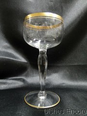 Clear w/ Double Gold Trim Gold Trim: Liquor Cocktail (s), 5 1/8″ Tall — CR#093