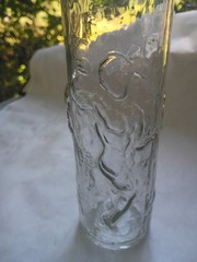 Libbey Vintage L’Homme Bodybuilder 3d embossed Tall Cocktail Glass