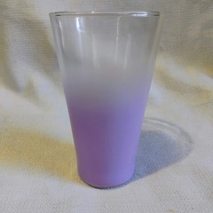 Vintage West Virginia Blendo Lavender Purple Orchid Flat Tumbler Drinking Glass