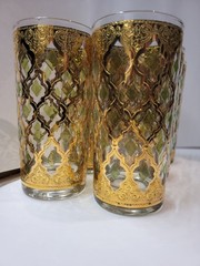 Culver Valencia 6x Gold MCM Highball Glasses