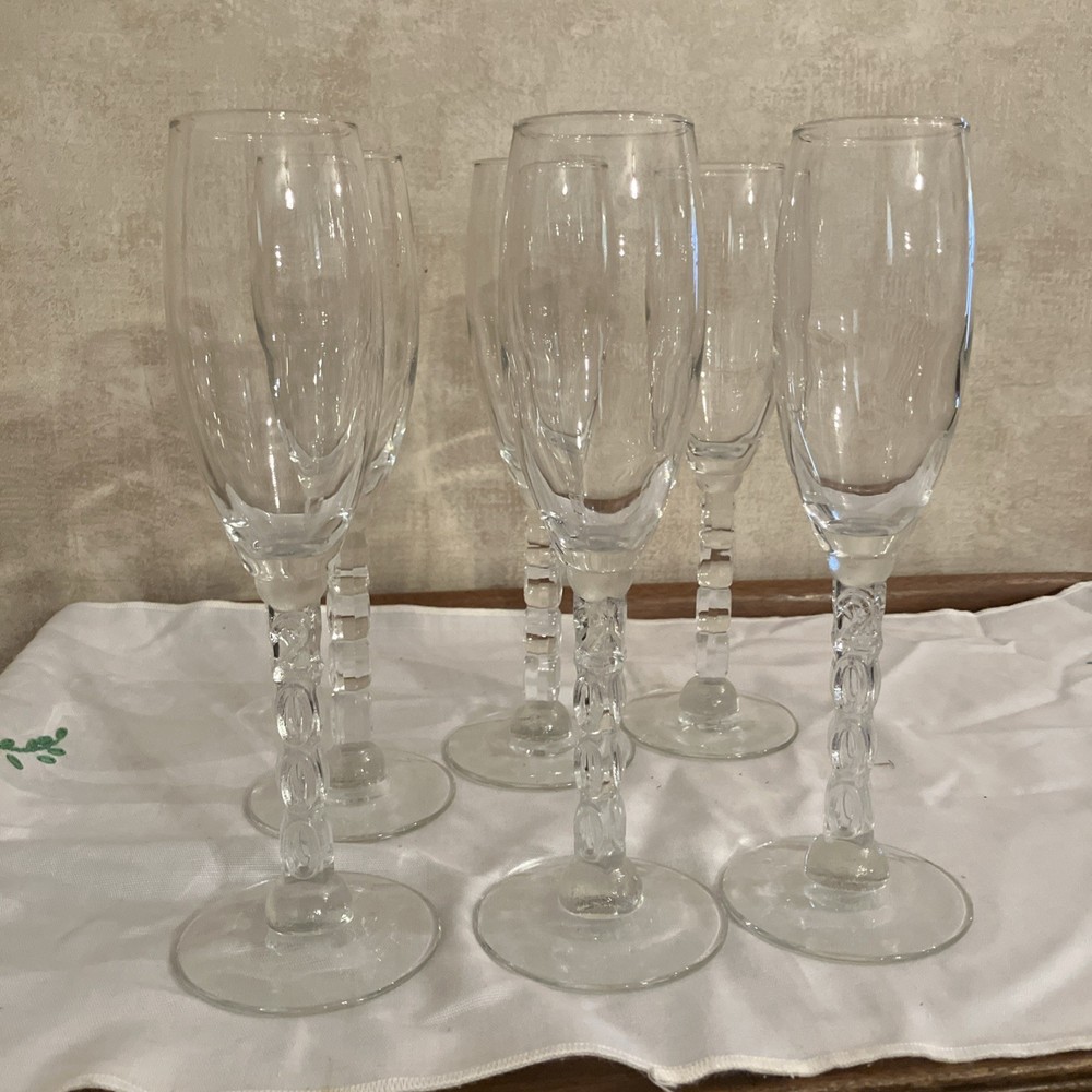 «Crystal D’Arques» France Millennium «2000» Champaign Tall Glasses