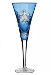 NIB Waterford 3rd Ed. 2013 Snowflake Wish Goodwill Light Blue Champagne Flute