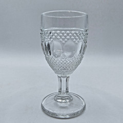 1914 EAPG Indiana Glass Co No 30 (OMN) Cordial Glass Set of 2 AKA Dew & Raindrop