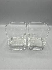 Luigi Bormioli Light & Music Whiskey Rocks Glasses Square 9oz Italy Set/2 NEW