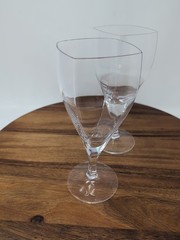 MIKASA PANACHE ICED TEA GLASSES, Square, Lead Crystal , 8 1/4″, Germany, 2PCS