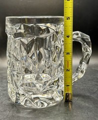 Set of 4 Tiffany & Co Rock Cut Beer Mugs Signed