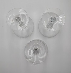 Vintage Holly Clear by Fostoria Crystal Champagne/Tall Sherbet Glasses Set of 3