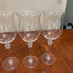 Set of 4 Towle TOC27 Burgundy Wine Glasses 10 1/8” Tall