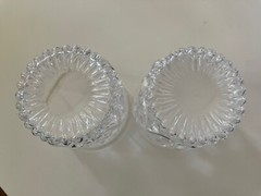 Vtg Pilgrim Adams Clear Raised Fan 3 Old Fashioned Glasses Tumblers 3.5″ MINT