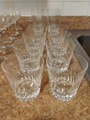 22- pieces Vintage «Corolle» by Hoya, Japan, Crystal Drinkware.