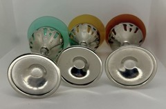 Farber Bros Krome Kraft Cambridge 6 Vintage Art Deco Colored Cocktail Glasses