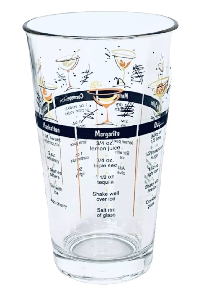 Vintage Libbey MIXOLOGIST BAR Cocktail Recipe 16 OZ Mixing Glass NEW
