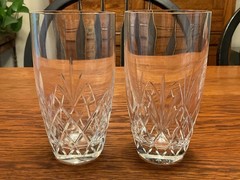 Galway Ashford Crystal Highball Glasses 5 3/4 inches tall Ireland