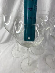 Bohemia Crystal Crystalex Air Twist Stem Claret Glasses Set Of 5