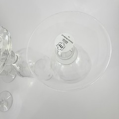 Lot (4) No 3601 Princess House Moderna Crystal Pedestal Clear Stem Glasses New
