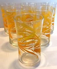Vintage Libbey Golden Harvest Glasses Set of 6 Water Glasses