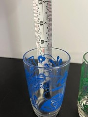 Vintage Juice Glasses Swanky Swigs Green Blue Black Lot Of 3