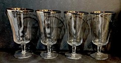 Lenox…Solitaire Platinum…(4) Water Goblets…(2) Sets of Four…Appear Unused..BIN