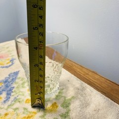 6 Antique Anchor Hocking Windsor Clear Cubist Glass 9oz Tumblers Stacking ‘36-40
