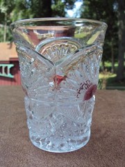 EAPG C. 1908 RISING SUN aka Sunshine Tumbler, Ruby Flash – U.S. Glass #3