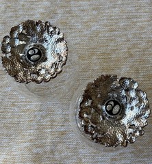 Arthur Court Designs Brandy Glasses Clear Silver Metal Base Set of 2 Hand Wash