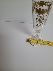 Antique St Louis Crystal Gold Encrusted Gilt Decorated Massenet Toasting Flute