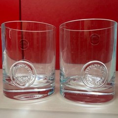 Tiffany & Co. Crystal Rock Glass Tumbler seal water glass clear 2set
