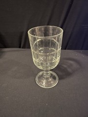 VTG Water Goblet Tartan Manchester Clear ANCHOR HOCKING Pedestal Glass