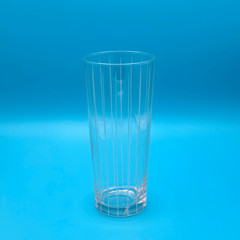 Vintage Mid-Century Modern 20 oz Etched Highball Glasses Set of 7 Geometric MCM