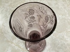 Tiara Chalice Amethyst Purpl The Last Supper With Cross Communion Goblet Vintage