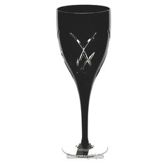 1 Waterford Black Cut to Clear Cased Crystal John Rocha Red Wine Goblet New