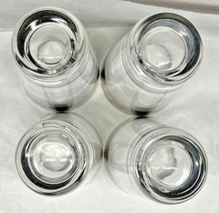 4 MCM Dorothy Thorpe Rose Glasses Design 12oz Silver Floral Band